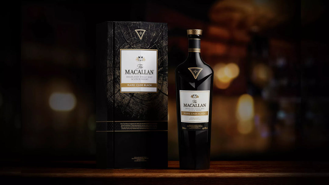 The Macallan Black in a dim light bar.