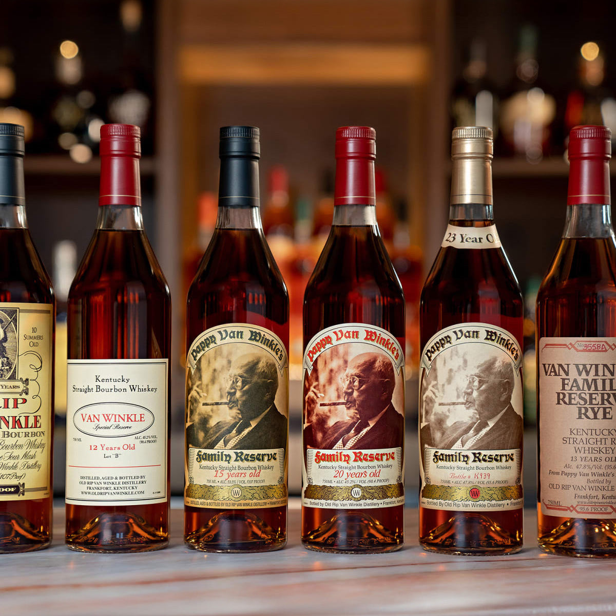A rare collection of Pappy Van Winkle