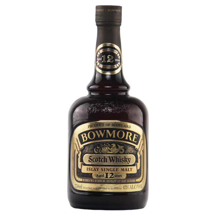 Bowmore Scotch Whisky bottle on a white background