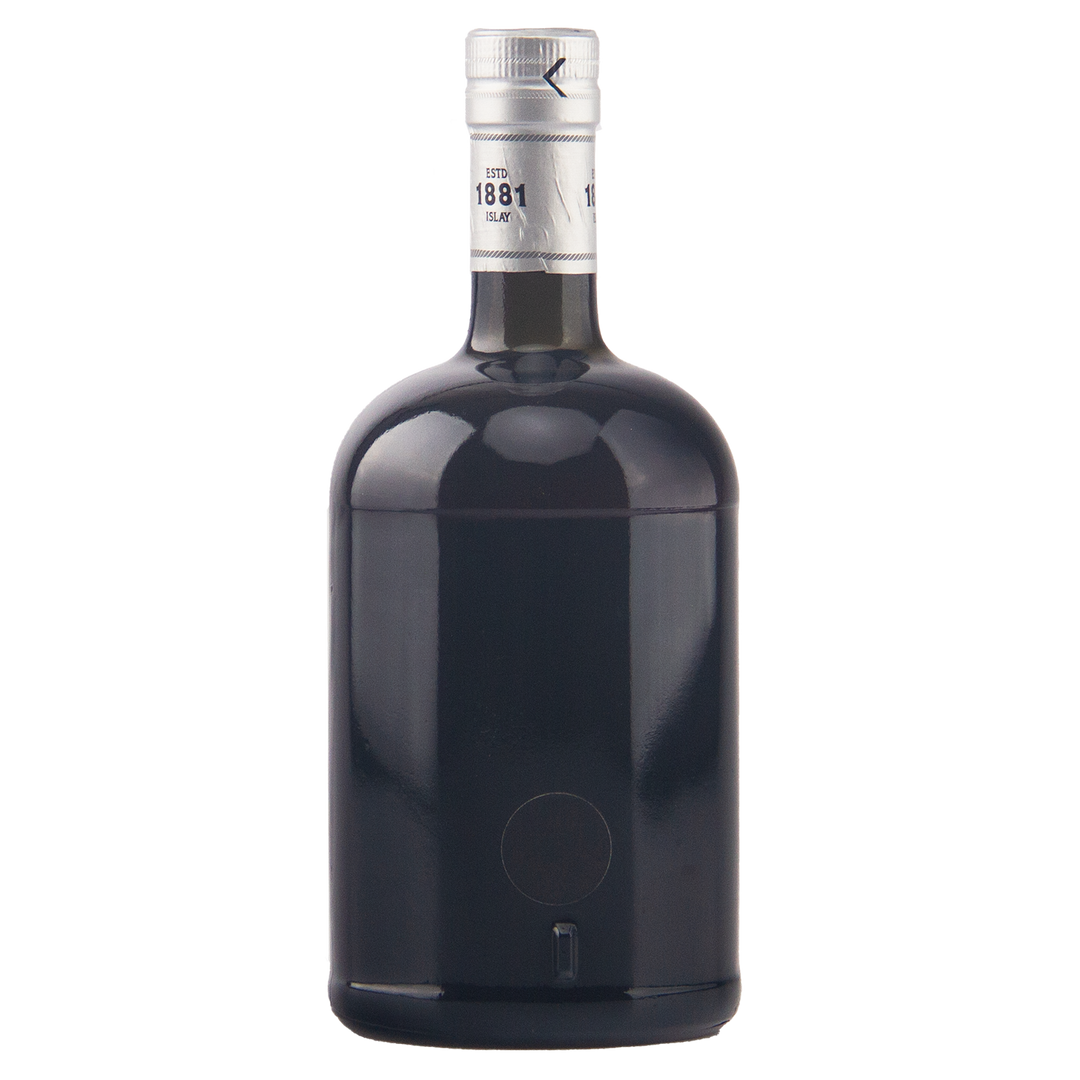 A dark glass bottle with a silver foil capsule around the neck, photographed against a plain white background.
