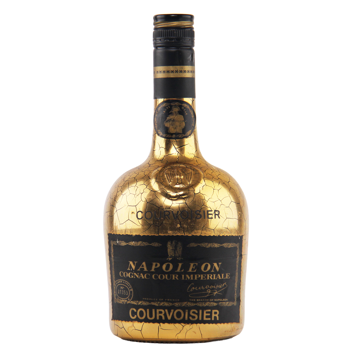Courvoisier Napoleon Cognac Cour Imperiale 1980s Gold Bottle