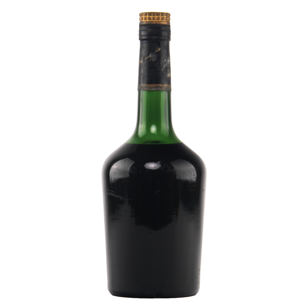 Dark bottle with a cork on a white background