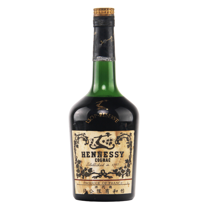 Hennessy Cognac bottle on a white background