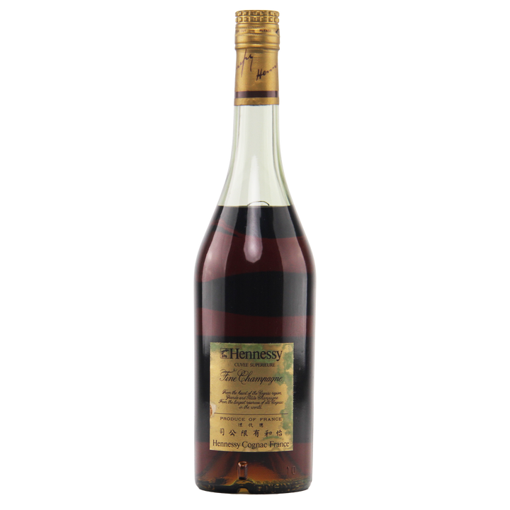 Hennessy cognac bottle on a white background