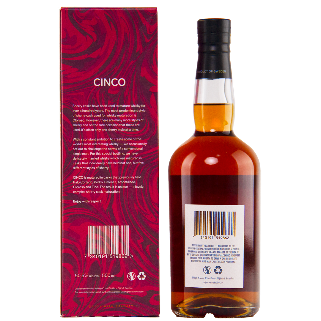 High Coast Cinco Sherry Cask Single Malt Swedish Whisky