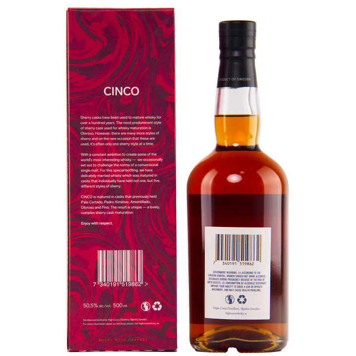 High Coast Cinco Sherry Cask Single Malt Swedish Whisky