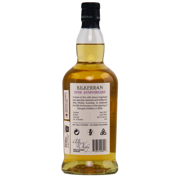 Kilkerran 20th Anniversary SIngle Cask Release 17 Year Old