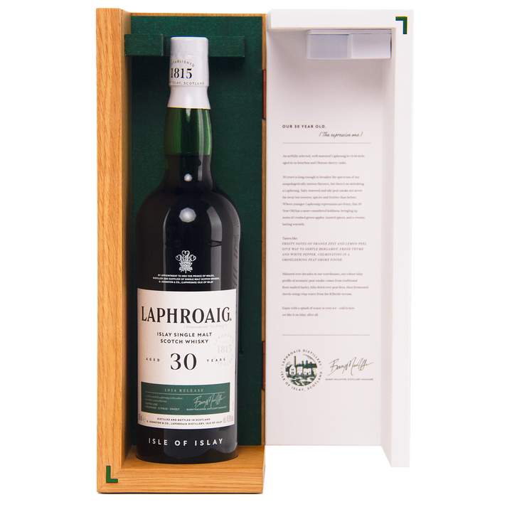 Laphroaig 30 Year Old (2024 Release) Single Malt Scotch Whisky