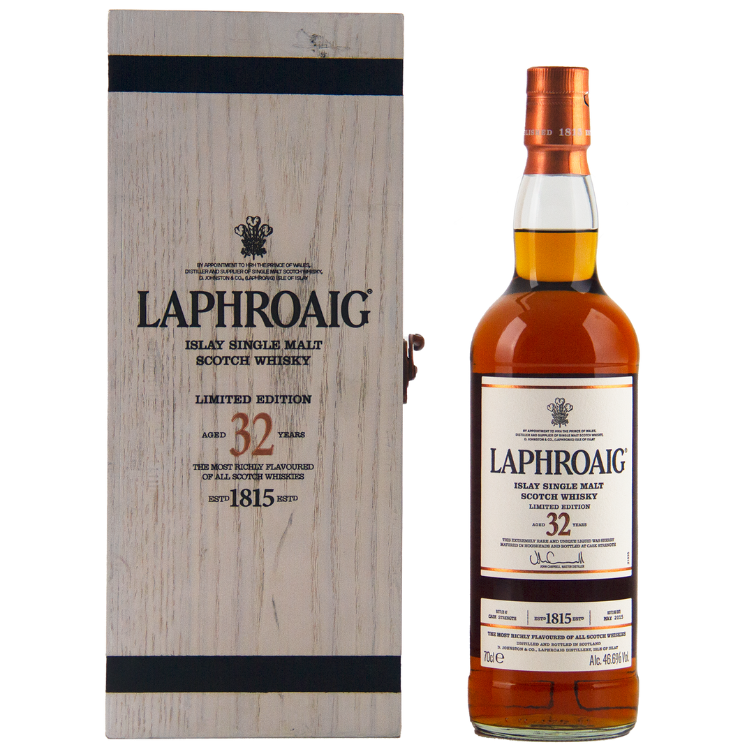 Laphroaig 32 Year Old Cask Strength Limited Edition Single Malt Scotch Whisky