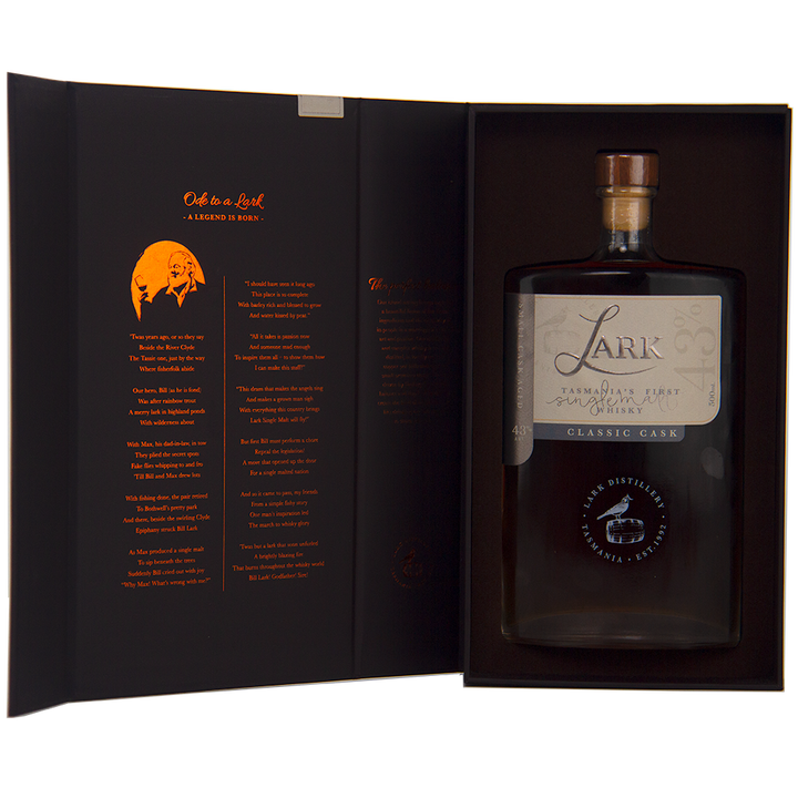 Lark Classic Cask Small Cask Aged Single Malt Tasmanian Whisky (Black Box Edition) 500ml
