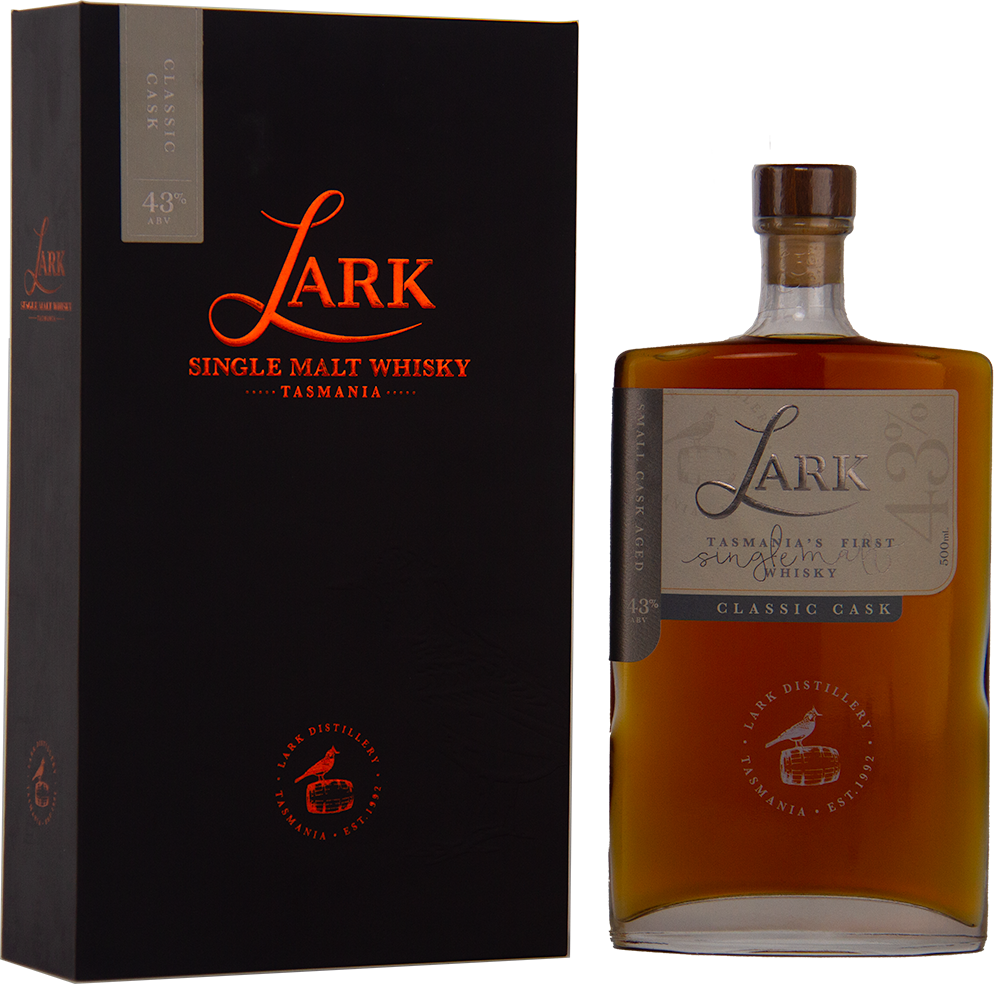 Lark Classic Cask Small Cask Aged Single Malt Tasmanian Whisky (Black Box Edition) 500ml