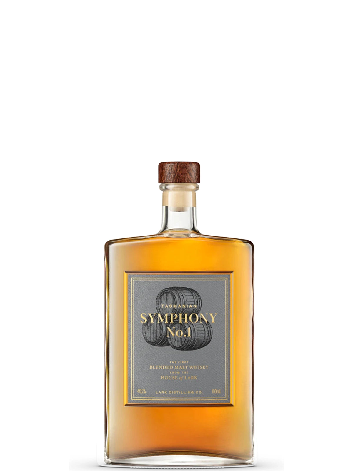 A bottle of Symphony No.1 Premium Blended Scotch Whisky on a solid white background.