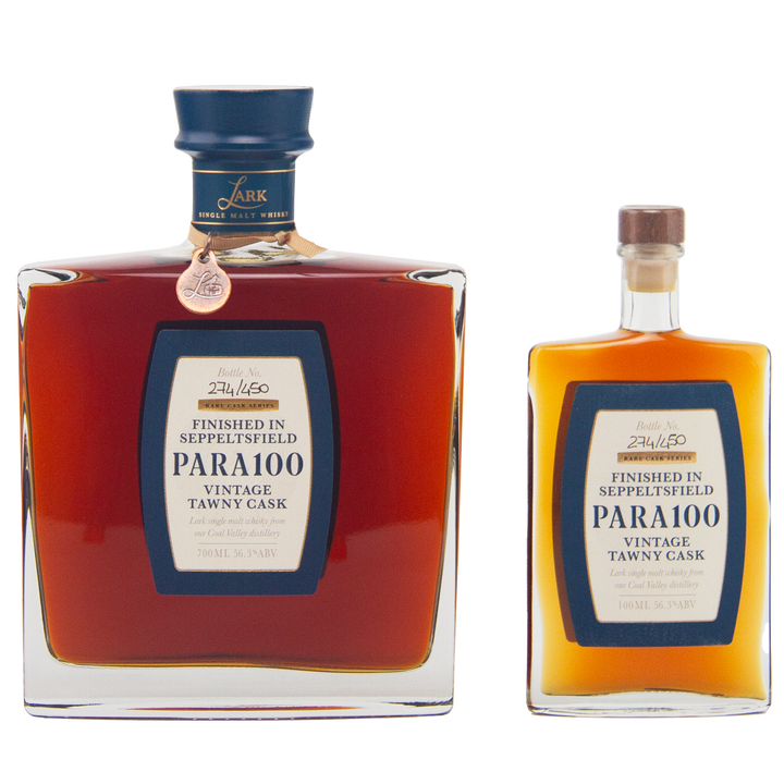 Lark Distillery Rare Cask Para 100 Vintage Tawny Single Malt Australian Whisky 700ml & 100ml