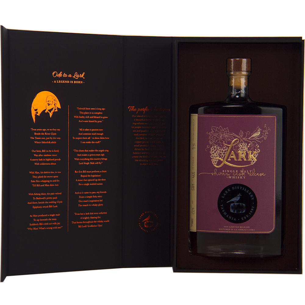 Lark Distillery Barossa Valley Shiraz Cask Australian Single Malt Whisky 500ml