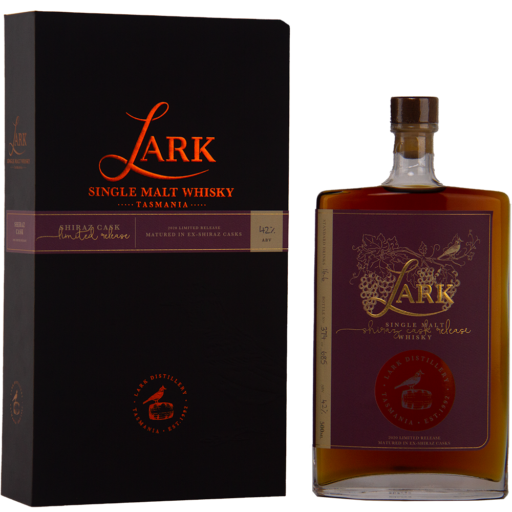 Lark Distillery Barossa Valley Shiraz Cask Australian Single Malt Whisky 500ml