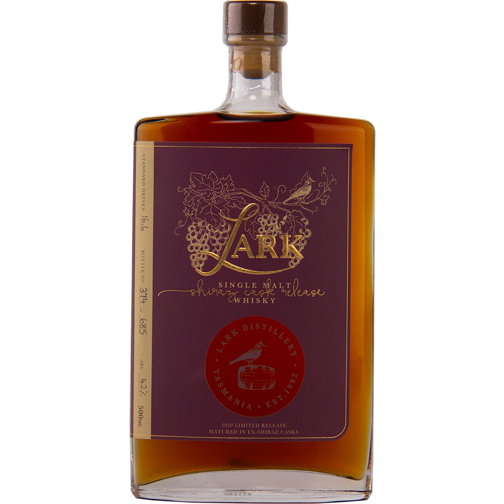 Lark Distillery Barossa Valley Shiraz Cask Australian Single Malt Whisky 500ml