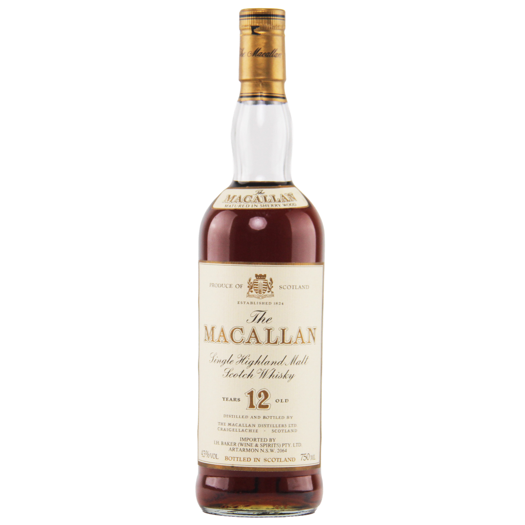The Macallan 12 Year Old Sherry Cask Single Malt Scotch Whisky (1980s Bottling)