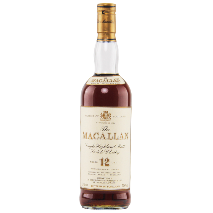 The Macallan 12 Year Old Sherry Cask Single Malt Scotch Whisky (1980s Bottling)