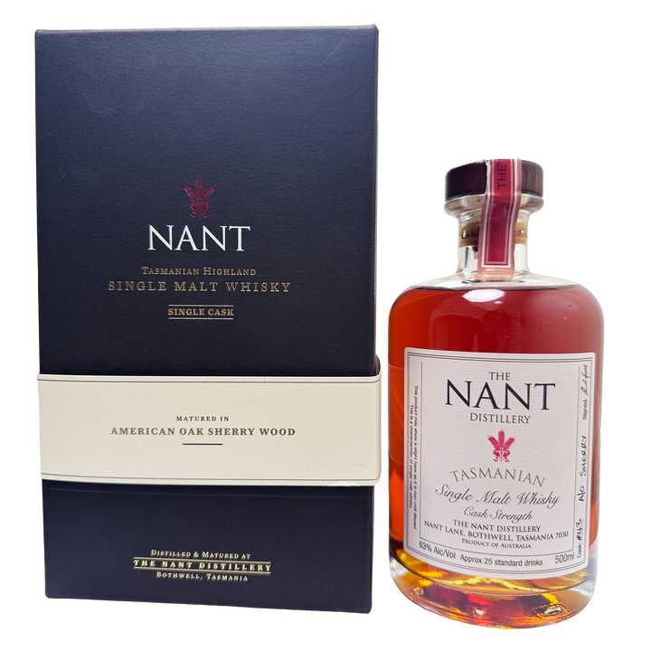 Nant American Oak Sherry Wood 2013 Cask 43 Cask Strength Tasmanian Single Malt Whisky