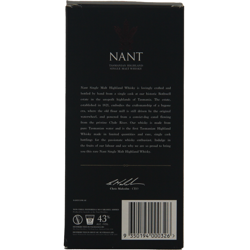 Nant Bourbon Cask Australian Single Malt Whisky