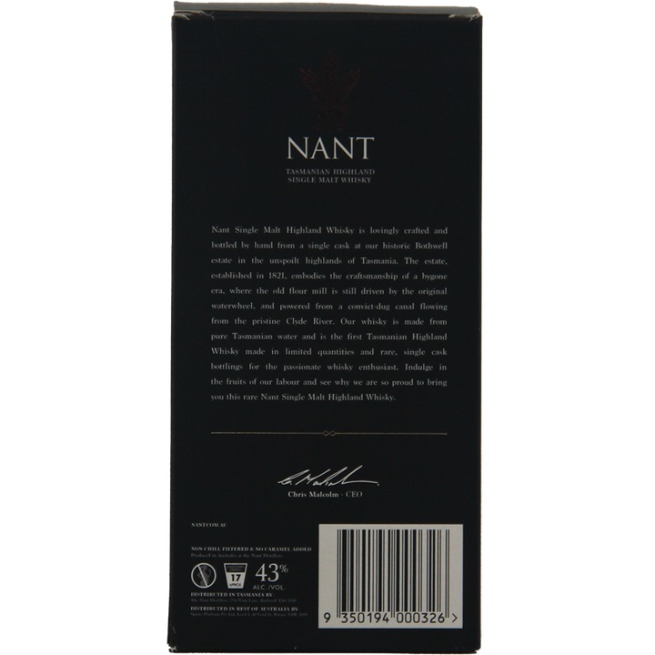 Nant Bourbon Cask Australian Single Malt Whisky