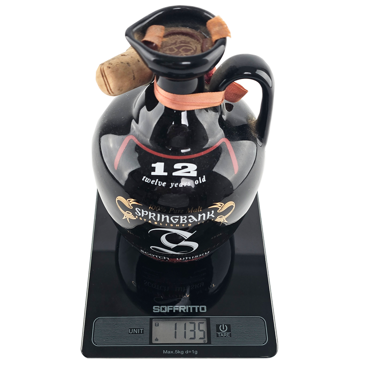Springbank 12 Year Old Pure Malt Scotch Whisky Ceramic Decanter