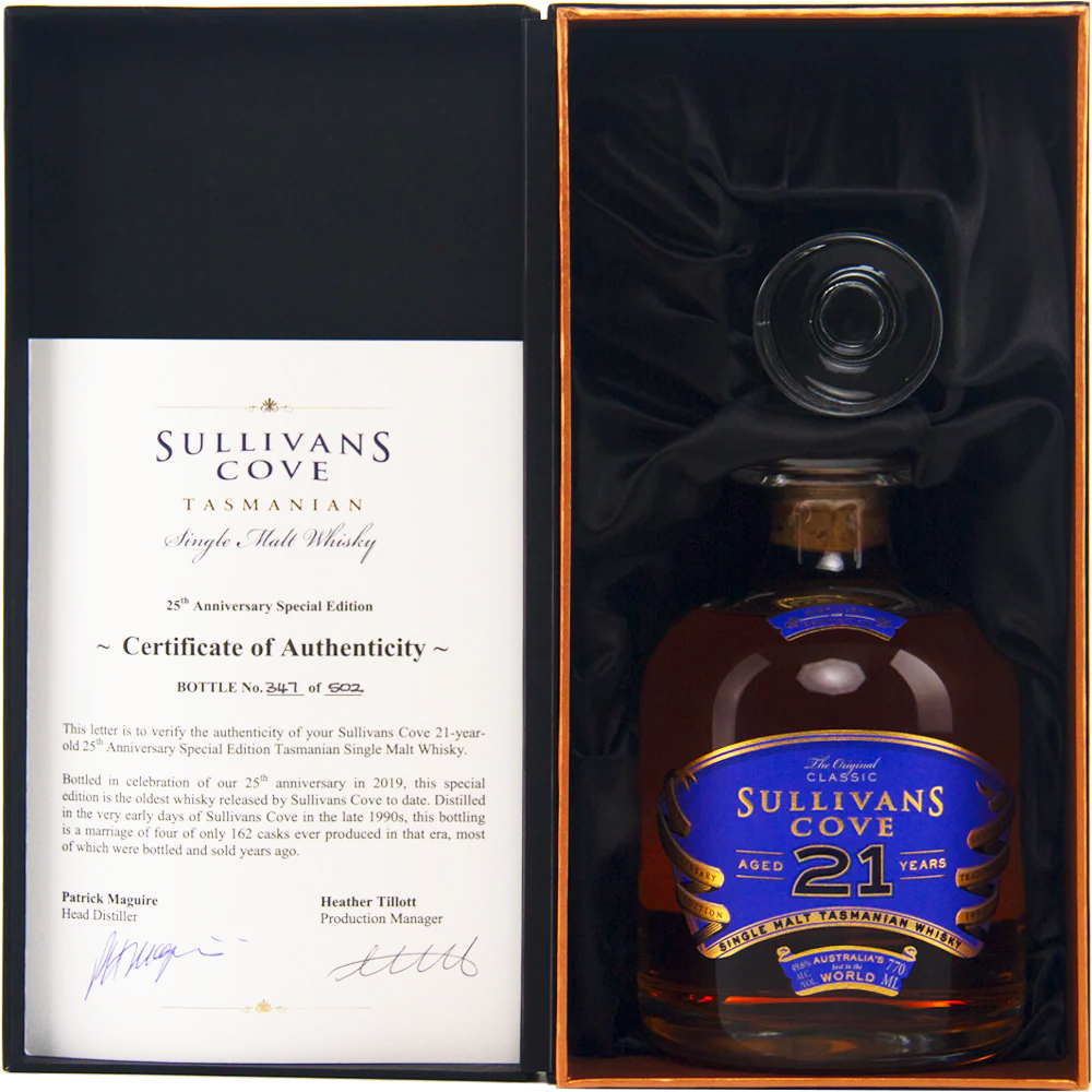 Sullivans Cove 21 Year Old Single Malt Australian Whisky