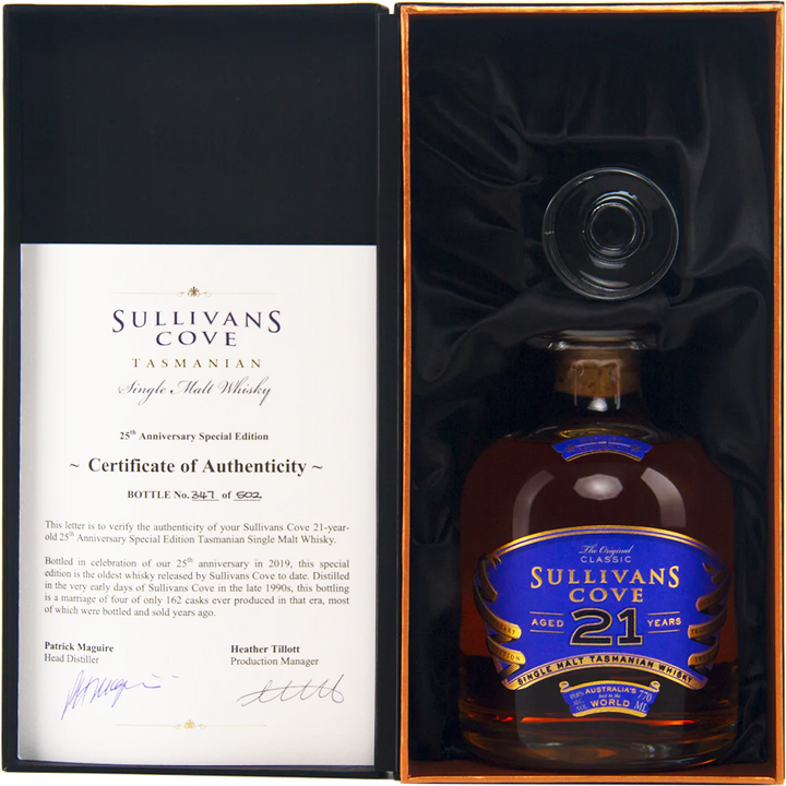 Sullivans Cove 21 Year Old Single Malt Australian Whisky