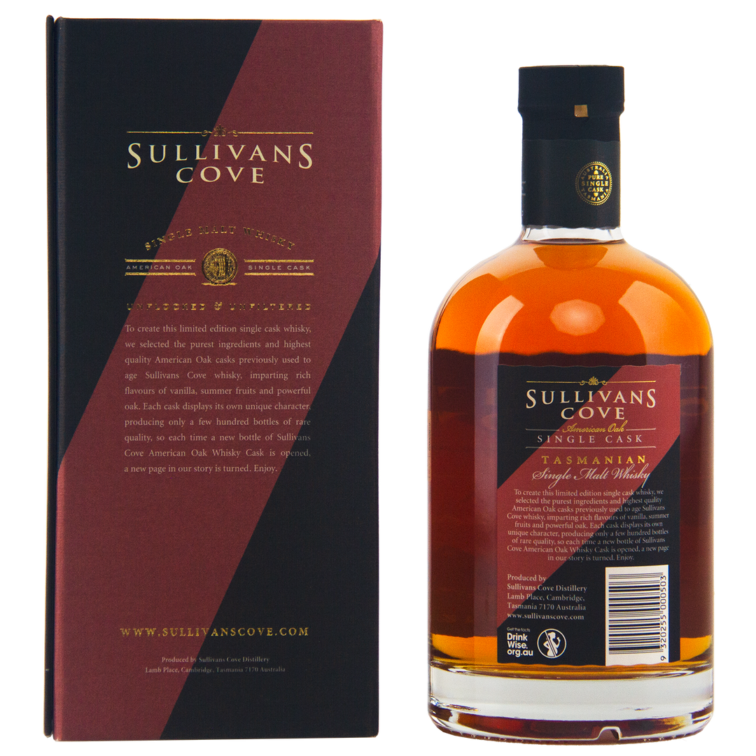 Sullivans Cove American Oak Second Fill Single Cask TD0080 13 Year Old Single Malt Australian Whisky