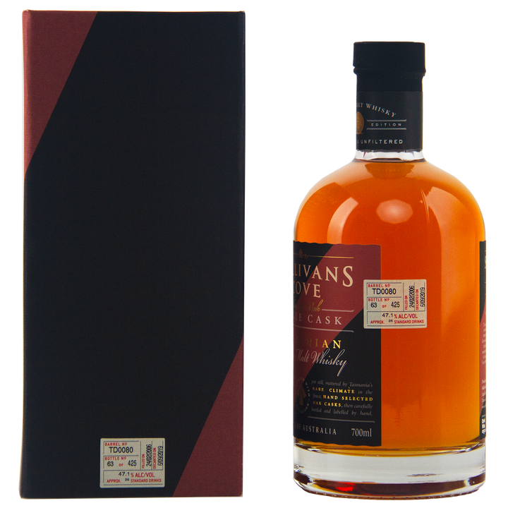 Sullivans Cove American Oak Second Fill Single Cask TD0080 13 Year Old Single Malt Australian Whisky