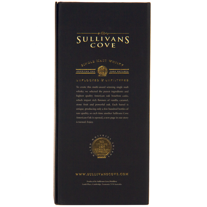 Sullivans Cove American Oak Single Cask TD 0154 15 Year Old Single Malt Australian Whisky