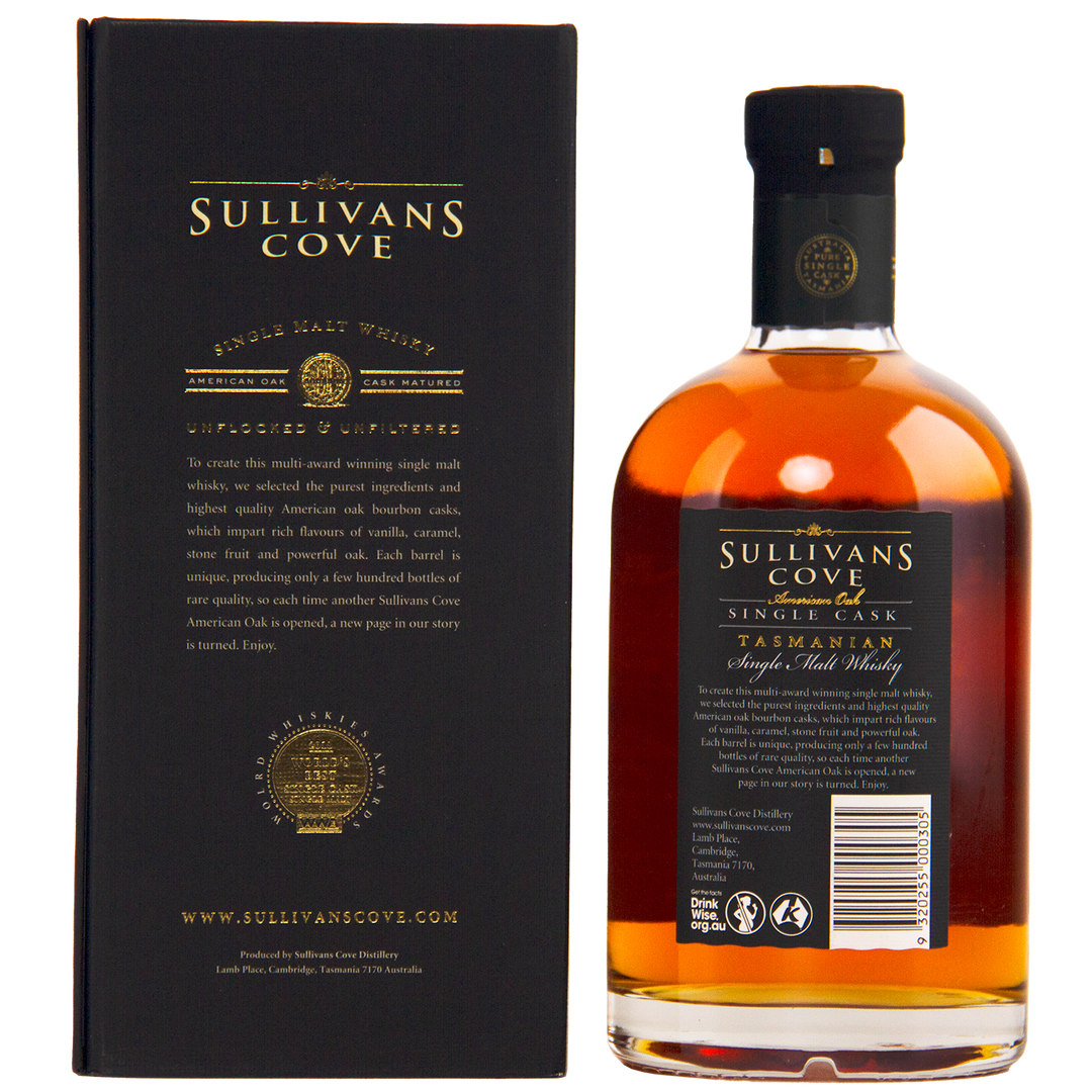 Sullivans Cove American Oak Single Cask TD 0154 15 Year Old Single Malt Australian Whisky