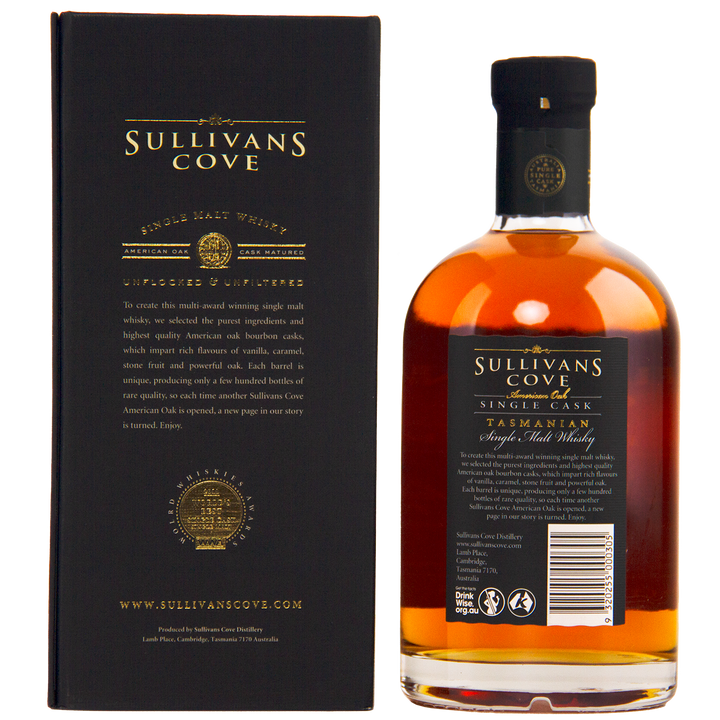 Sullivans Cove American Oak Single Cask TD 0154 15 Year Old Single Malt Australian Whisky