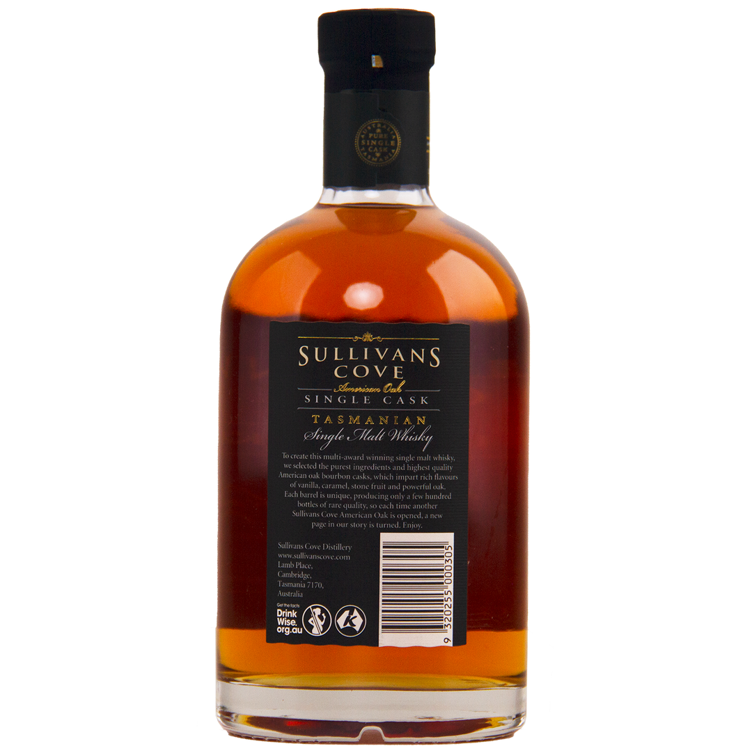Sullivans Cove American Oak Single Cask TD 0154 15 Year Old Single Malt Australian Whisky