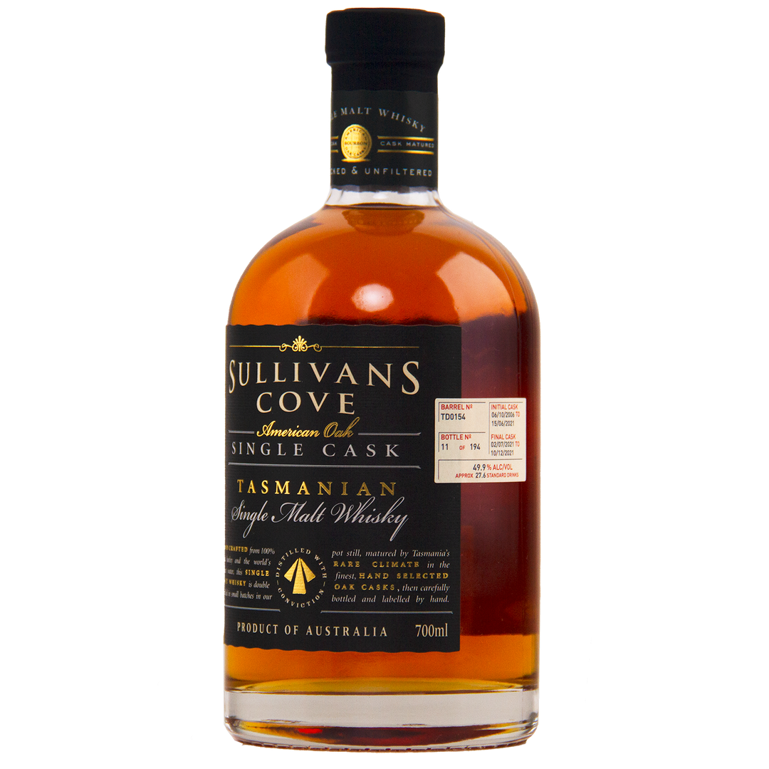 Sullivans Cove American Oak Single Cask TD 0154 15 Year Old Single Malt Australian Whisky