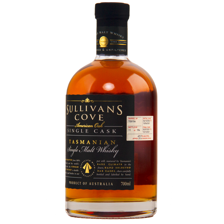 Sullivans Cove American Oak Single Cask TD 0154 15 Year Old Single Malt Australian Whisky