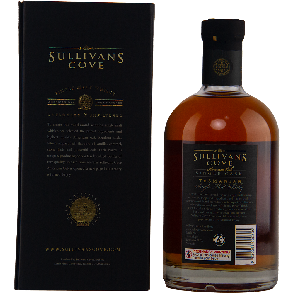 Sullivans Cove American Oak 15 Year Old TD023 Australian Single Malt Whisky