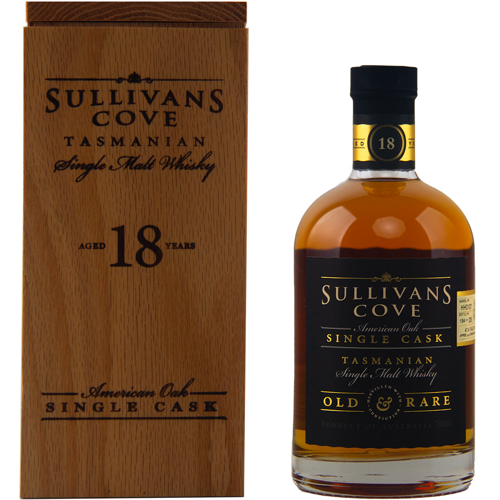 Sullivans Cove Old & Rare Single Cask HH0107 American Oak 18 Year Old Single Malt Australian Whisky