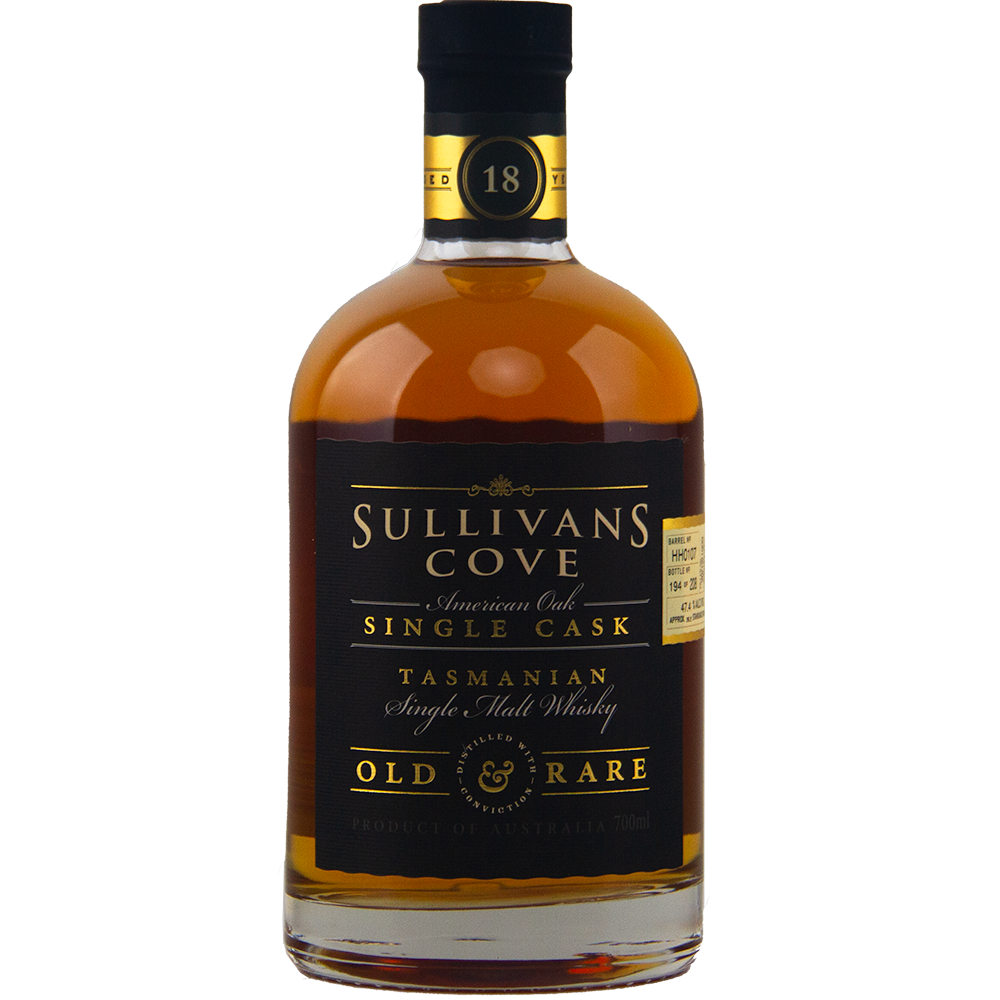 Sullivans Cove Old & Rare Single Cask HH0107 American Oak 18 Year Old Single Malt Australian Whisky