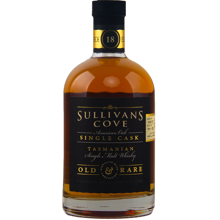 Sullivans Cove Old & Rare Single Cask HH0107 American Oak 18 Year Old Single Malt Australian Whisky