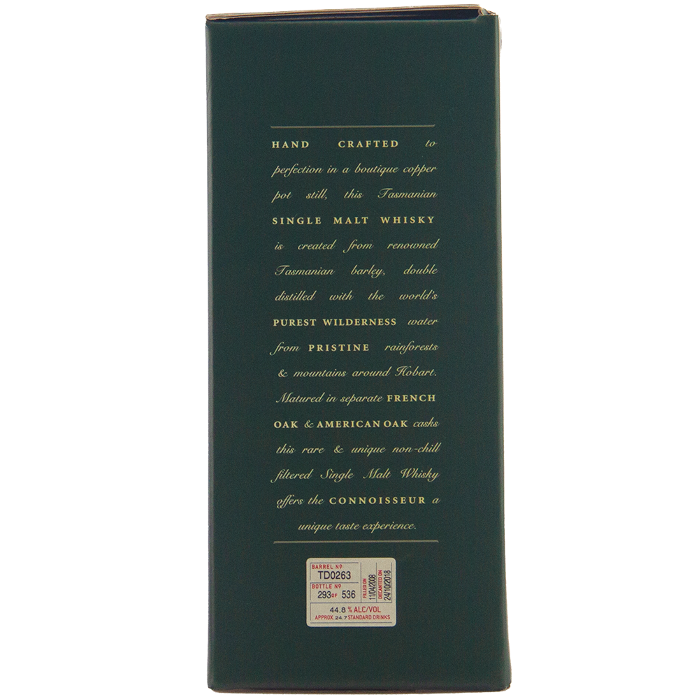 Sullivans Cove Special Cask Edition TD0263 Single Malt Australian Whisky