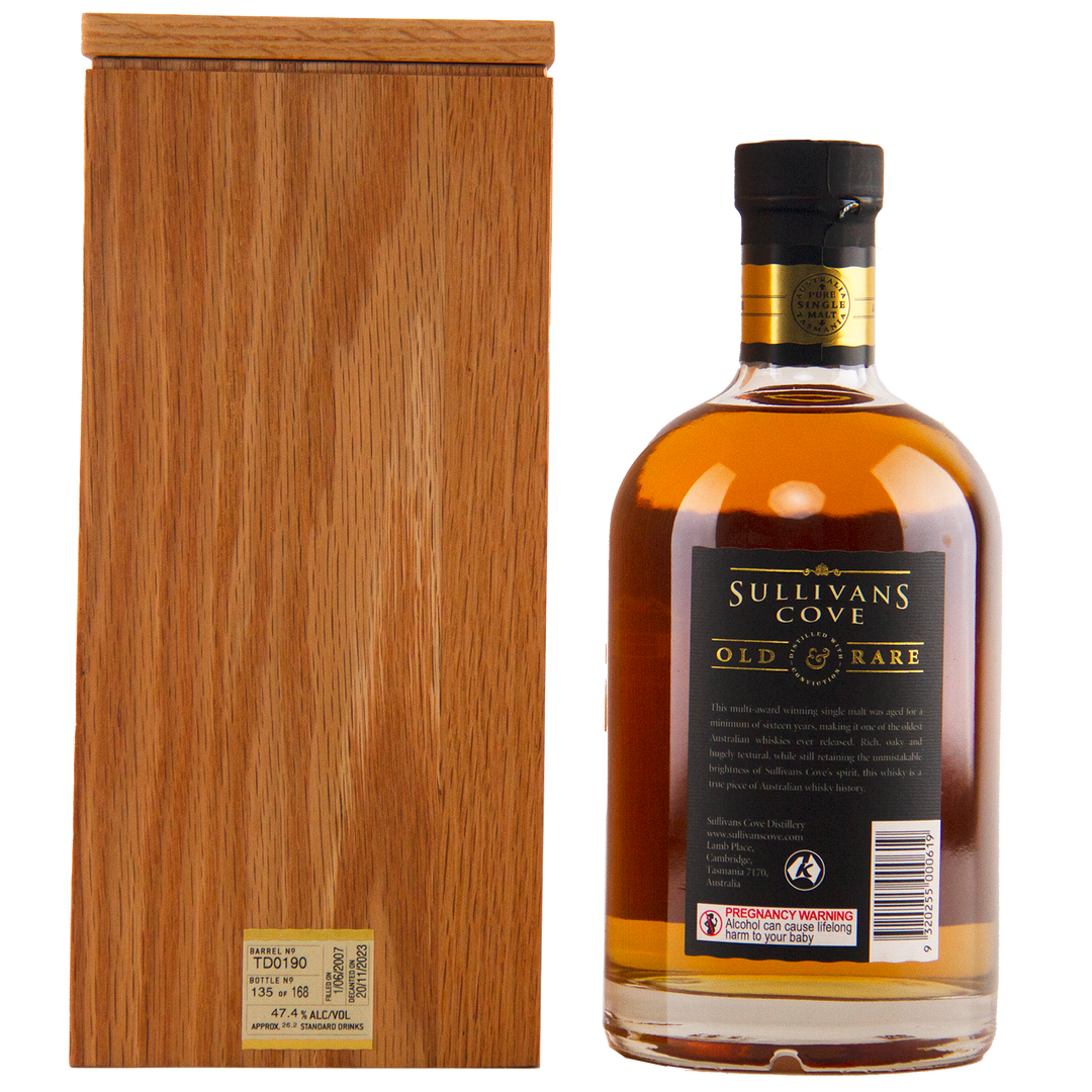 Sullivans Cove 16 Year Old  American Oak Ex-Bourbon Single Cask TD0190 Single Malt Australian Whisky