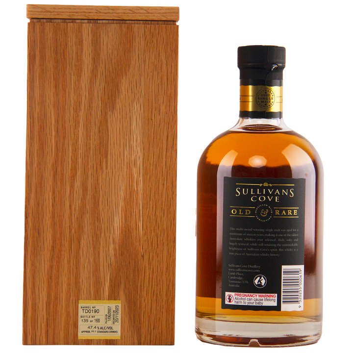 Sullivans Cove 16 Year Old  American Oak Ex-Bourbon Single Cask TD0190 Single Malt Australian Whisky