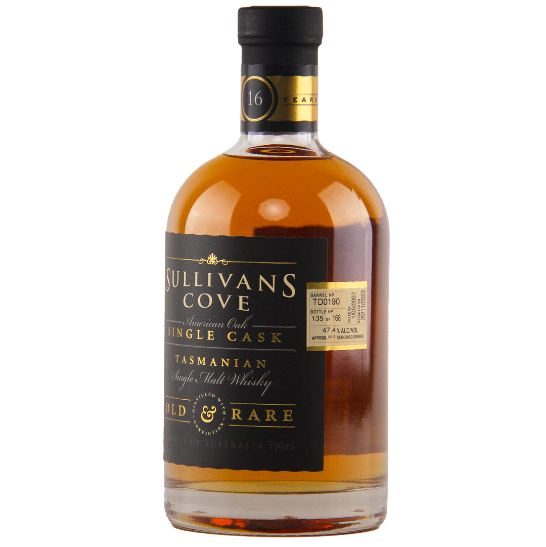 Sullivans Cove 16 Year Old  American Oak Ex-Bourbon Single Cask TD0190 Single Malt Australian Whisky