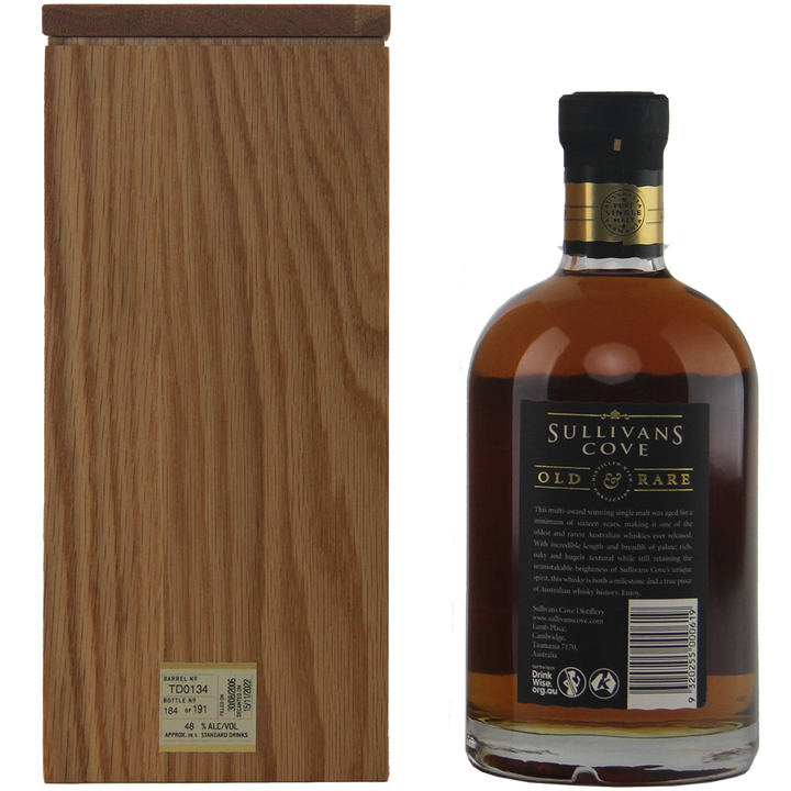 Sullivans Cove American Oak Single Cask TD0134 16 Year Old Single Malt Australian Whisky