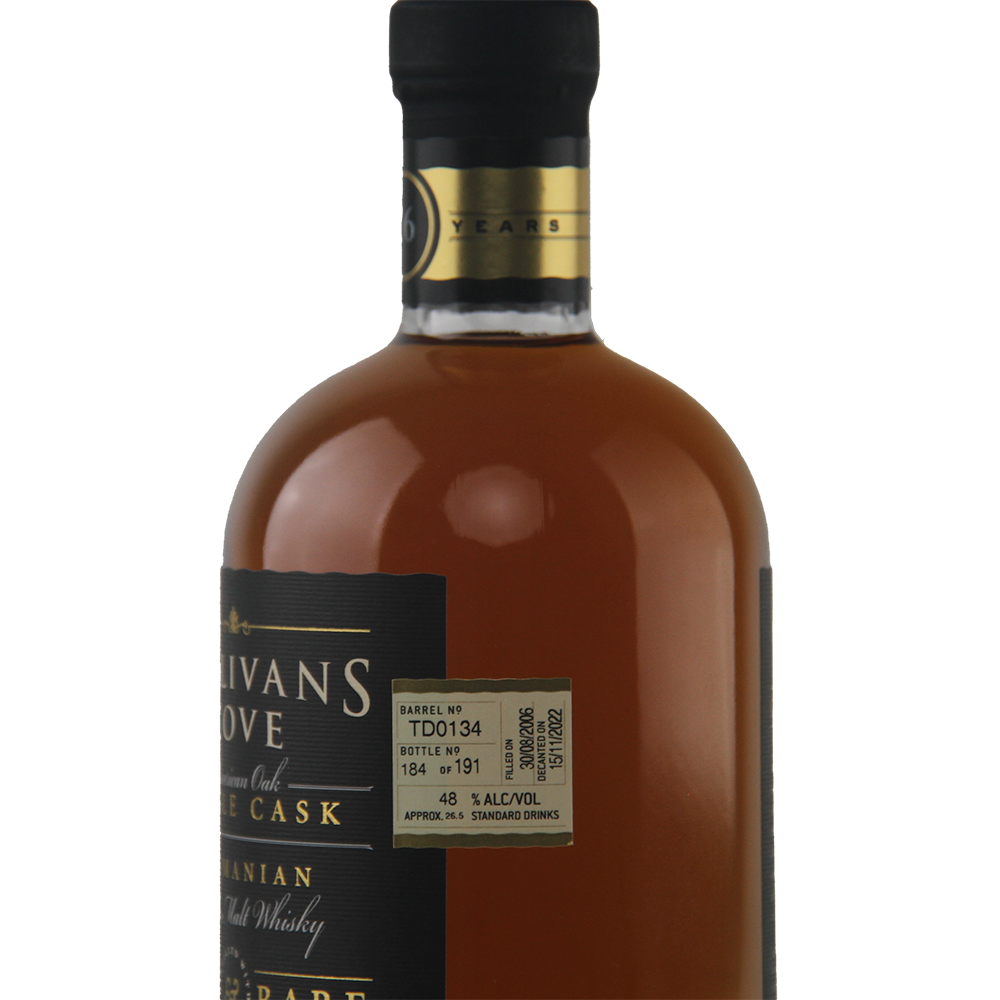 Sullivans Cove American Oak Single Cask TD0134 16 Year Old Single Malt Australian Whisky