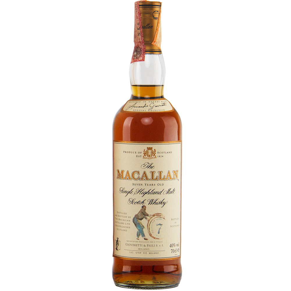 The Macallan 7 Year Old Armando Giovinetti Special Selection (1990's) Single Malt Scotch Whisky