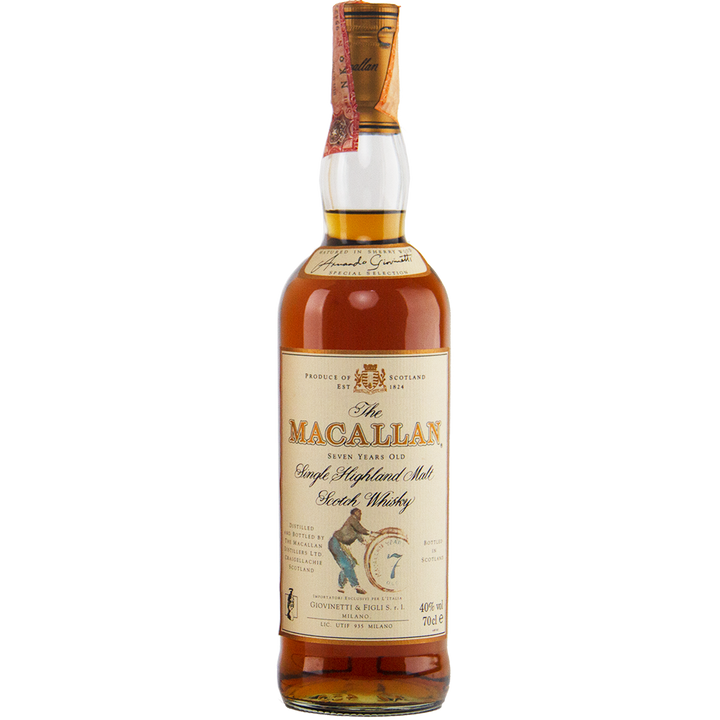 The Macallan 7 Year Old Armando Giovinetti Special Selection (1990's) Single Malt Scotch Whisky