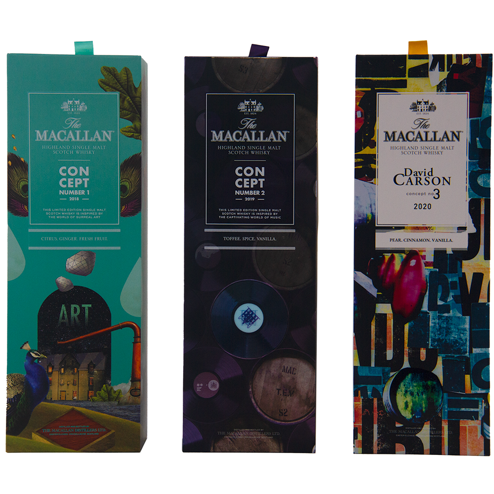 The Macallan Concept Series Numbers 1–3 Complete Set Single Malt Scotch Whisky