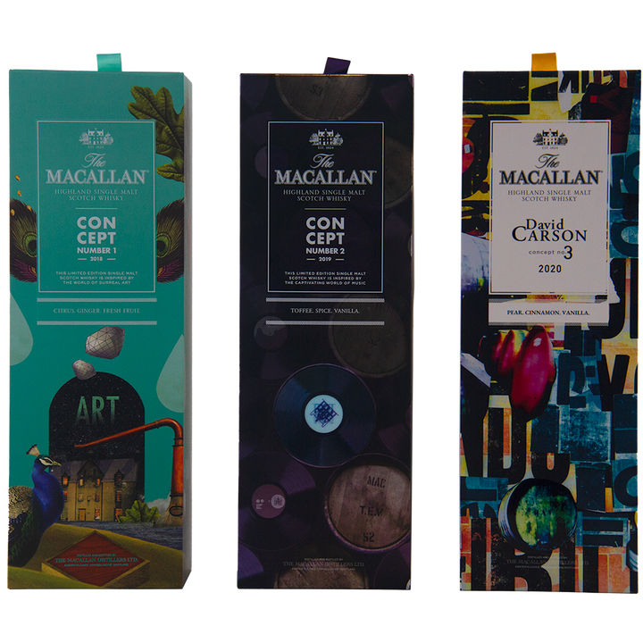 The Macallan Concept Series Numbers 1–3 Complete Set Single Malt Scotch Whisky